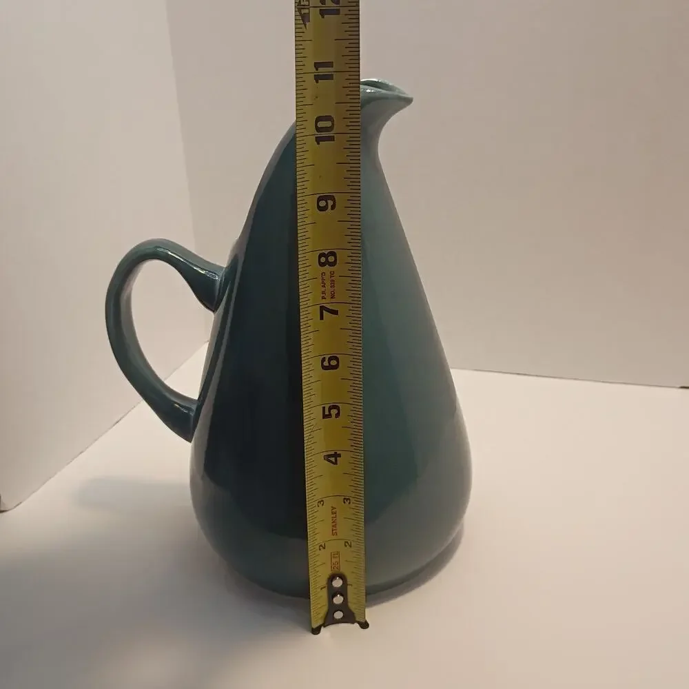 VTG Russel Wright Steubenville American MCM Water Pitcher Seafoam Blue 10.5